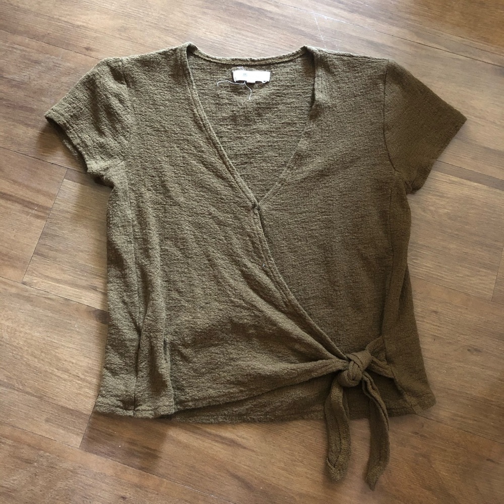Madewell Texture & Thread Wrap Top